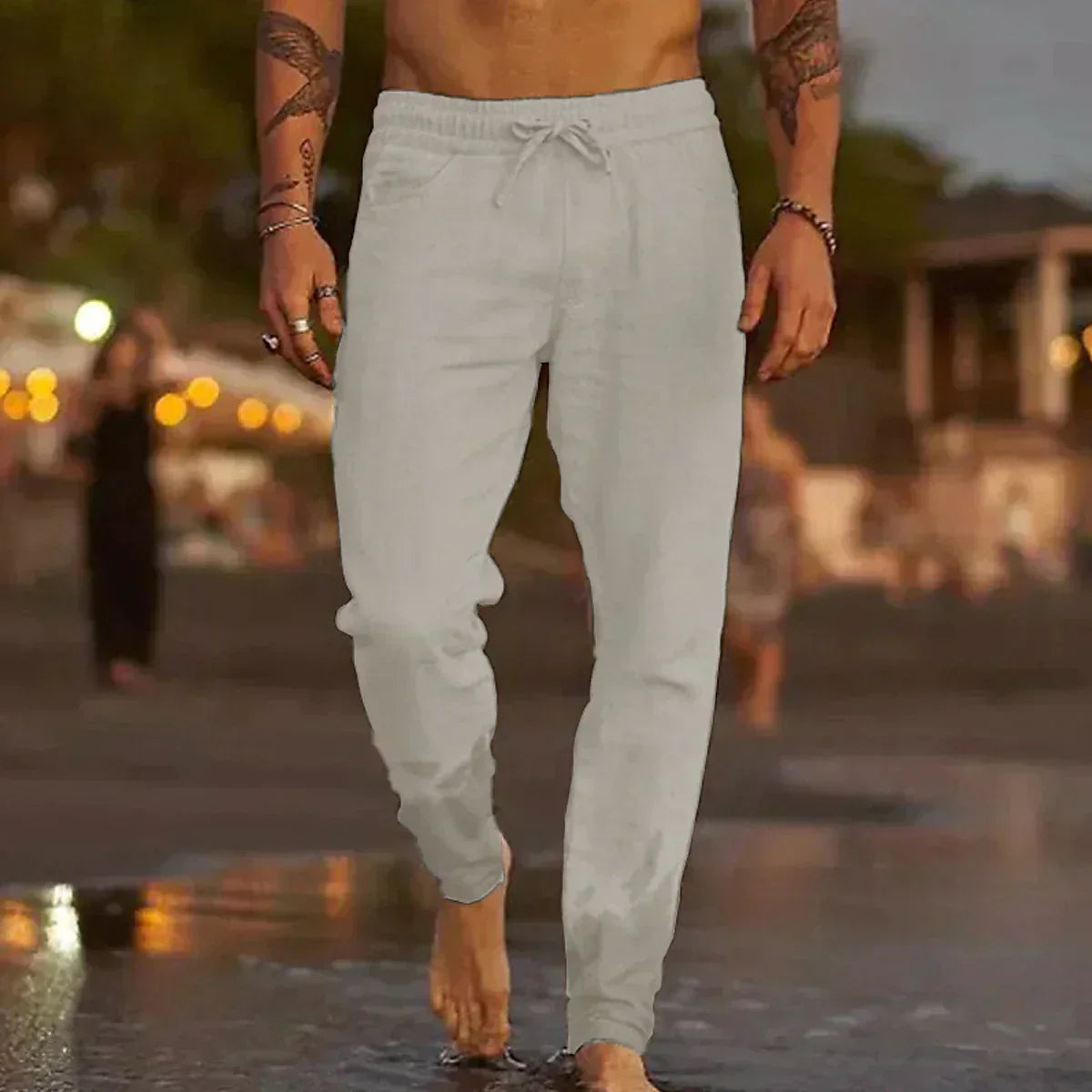 Manuel | Pantalones de Playa de Lino